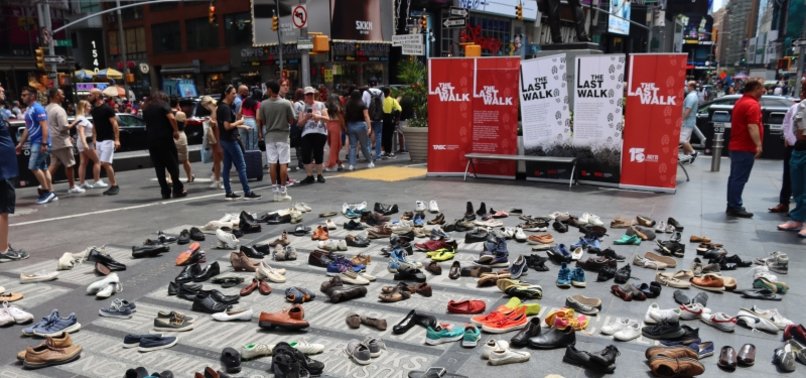 NGO PLACES 251 PAIRS OF SHOES IN TIMES SQUARE TO HONOR VICTIMS OF TÜRKIYE’S JULY 15 DEFEATED COUP