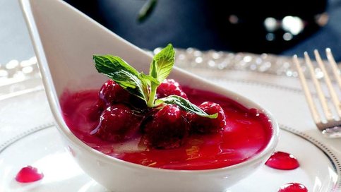 Damla Sakızlı Frambuazlı Muhallebi