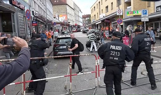 Man threatens police with axe ahead of Hamburg Euros match