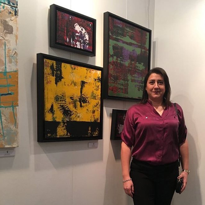 Varak ve kum ile İstanbul betimlemesi