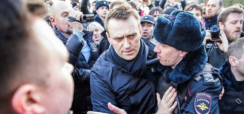 RUSSIAN OPPOSITION LEADER NAVALNY HELD AHEAD OF MARCH ELECTION