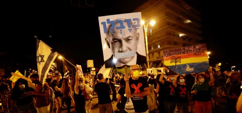 THOUSANDS OF ISRAELIS CONTINUE TO PROTEST NETANYAHU