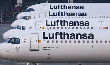 Cabin staff of German carrier Lufthansa on strike in Frankfurt
