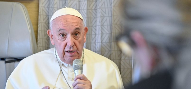 POPE SAYS SUPPLYING WEAPONS TO UKRAINE IS MORALLY ACCEPTABLE FOR SELF DEFENCE