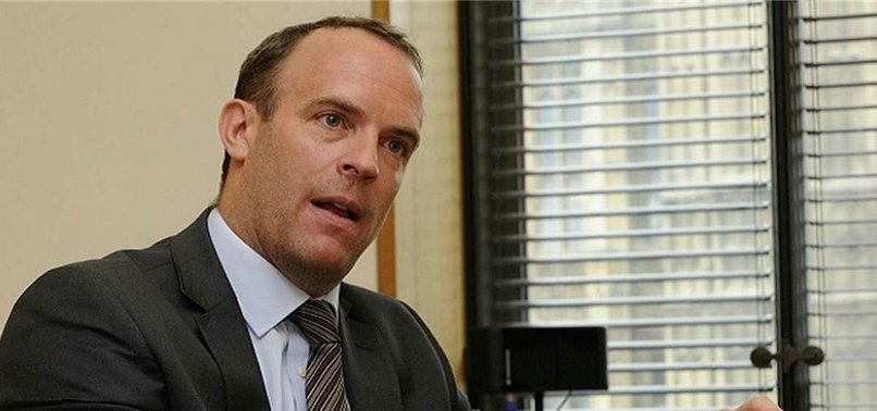 BRITISH FOREIGN MINISTER RAAB SELF-ISOLATING AFTER COVID CONTACT -BBC