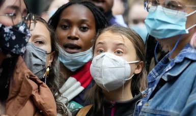 Greta Thunberg joins London climate protest ahead of COP26