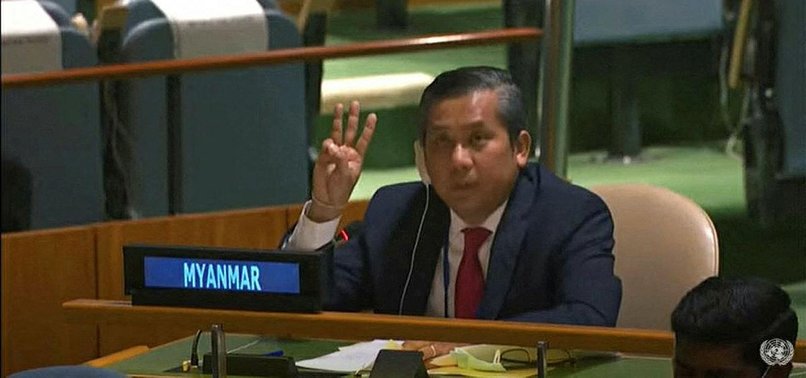 MYANMAR ENVOY TO UN FIRED FOR MAKING ANTI-COUP REMARKS