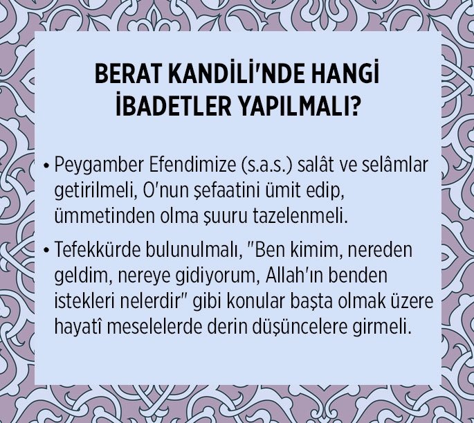 BERAT KANDİLİ'NDE HANGİ İBADETLER YAPILMALI?