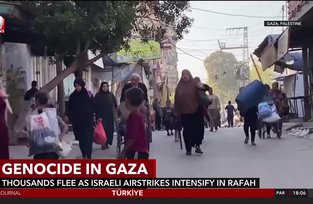 Thousands flee as Israeli airstrikes intensify in Rafah