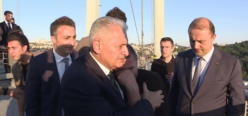 PM YILDIRIM SAVES MAN FROM JUMPING OFF BOSPORUS BRIDGE