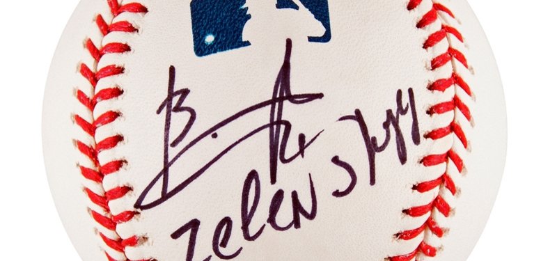 Baseball signed by Zelenskyy to be sold for Ukraine relief