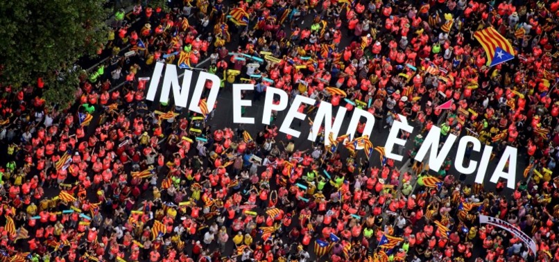 CATALAN SEPARATISTS TAKE TO STREETS TO DEMAND SPLIT FROM SPAIN ONCE AGAIN AFTER FAILED INDEPENDENCE BID