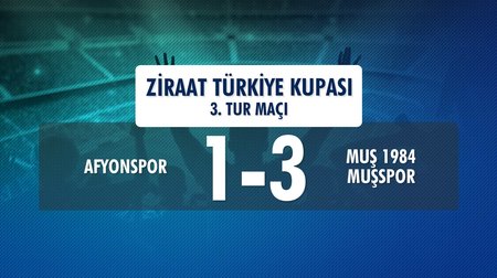 Afyonspor 1 - 3 Muş 1984 Muşspor (Ziraat Türkiye Kupası 3. Tur Maçı) 