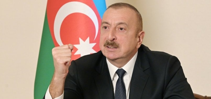 AZERBAIJANI LEADER ALIYEV HAILS TURKEY AND RUSSIA FOR THEIR ROLES IN KARABAKH DEAL