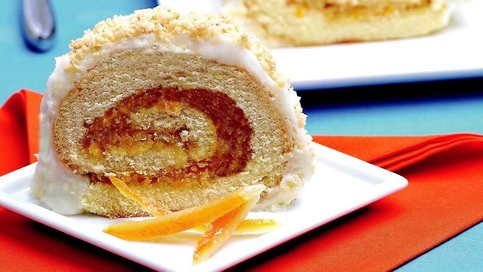 Portakal Marmelatlı Rulo Pasta