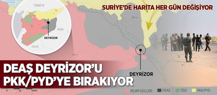 DEAŞ, Deyrizor’u PKK/PYD’ye bırakıyor