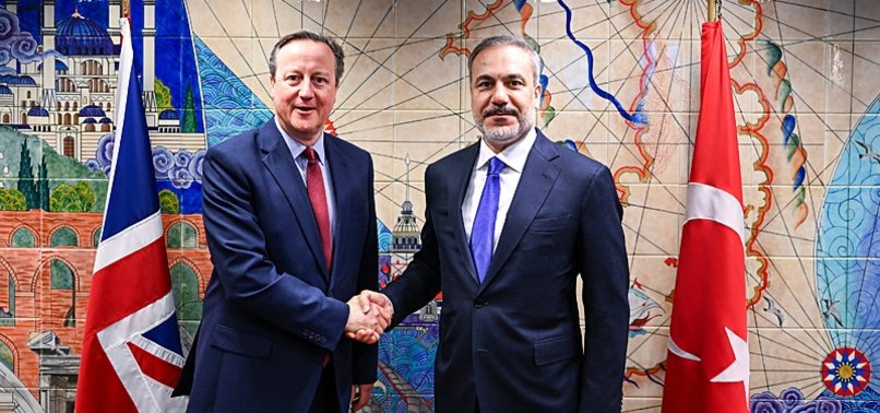TURKISH FOREIGN MINISTER MEETS BRITISH COUNTERPART IN BRUSSELS