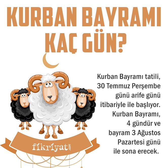 bayrama kac gun kaldi 2020 kurban