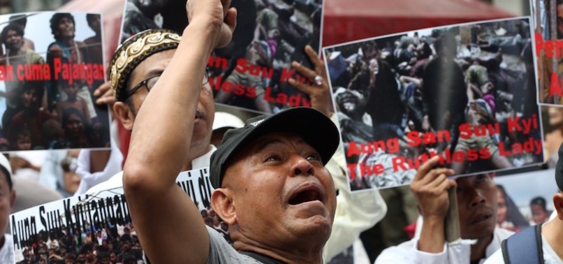 INDONESIAN MUSLIMS PROTEST MYANMAR ROHINGYA VIOLENCE