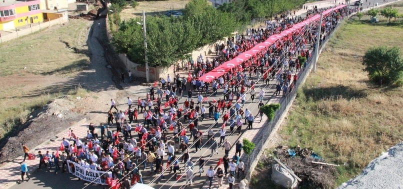 HUNDREDS PROTEST PKK TERROR IN EASTERN TURKEY AFTER ATTACK THAT KILLED YOUNG TEACHER