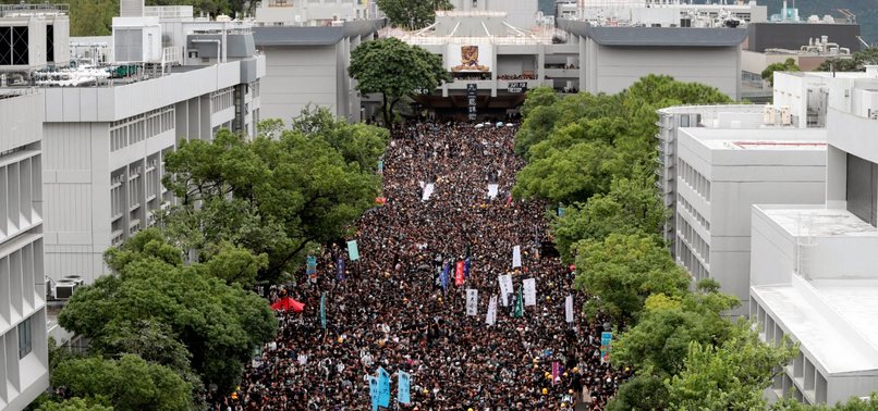TENS OF THOUSANDS IN HONG KONG BOYCOTT FIRST DAY OF SCHOOL