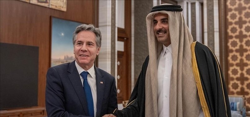 QATAR’S EMIR, U.S. SECRETARY OF STATE DISCUSS MEDIATION EFFORTS FOR CEASE-FIRE IN GAZA, LEBANON