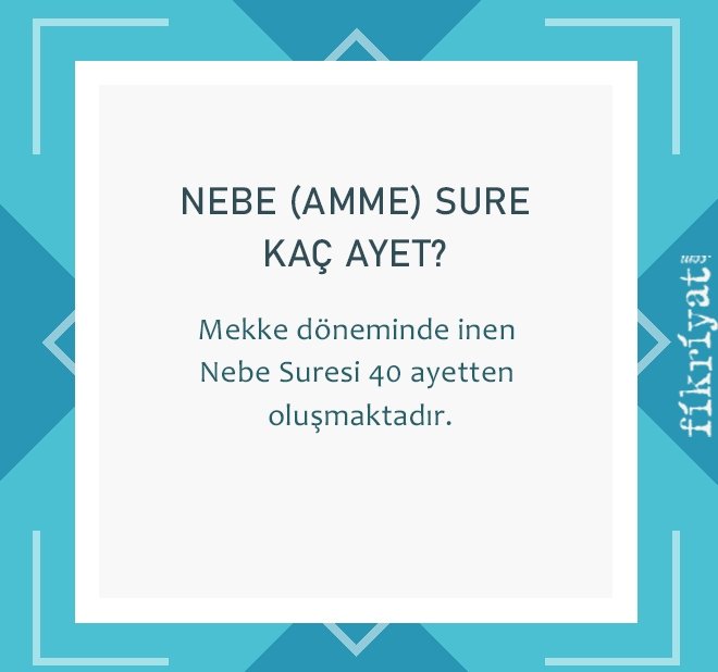 NEBE AMME SURESİ KAÇ AYET?