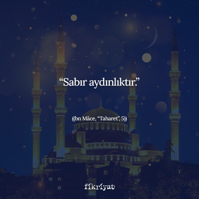 Oruç sabır ve irade eğitimidir