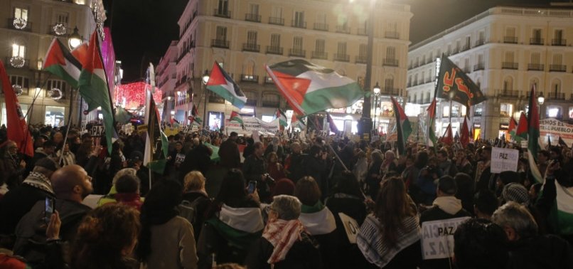 SPANISH CITIES PROTEST IN SUPPORT OF PALESTINE, MAJOR UNION CALLS FOR CEASE-FIRE