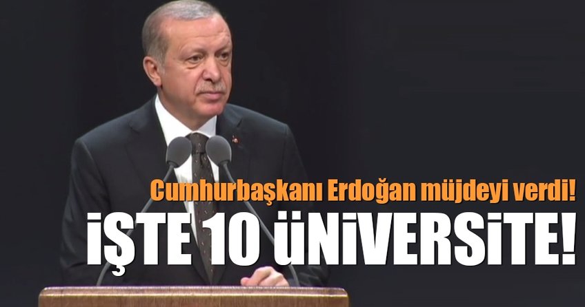 Cumhurbaşkanı Erdoğan müjdeyi verdi!