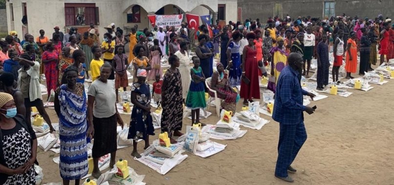 TURKISH CHARITY CANSUYU HANDS OUT FOOD AID IN FLOOD-HIT SOUTH SUDAN