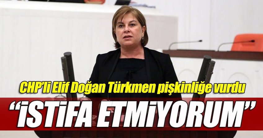 CHP’li Elif Doğan Türkmen pişkinliğe vurdu