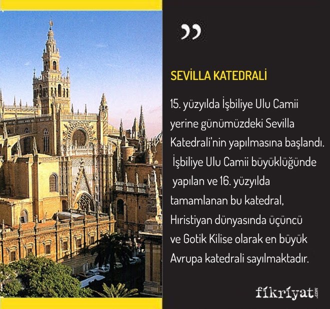 CAMİİ SEVİLLA KATEDRALİNE DÖNÜŞTÜ