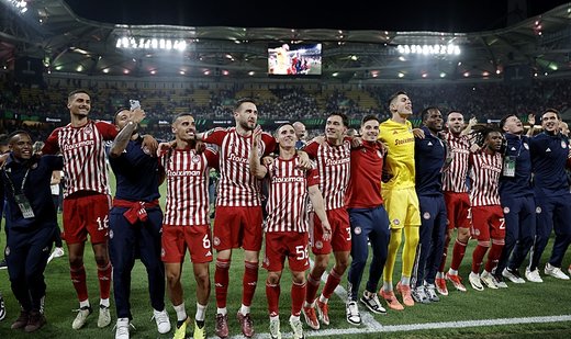 Olympiacos score in extra-time to win Conference League title