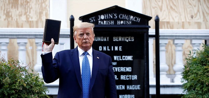 TRUMP SAYS DID NOT ASK FOR PROTESTERS TO BE MOVED BEFORE VISIT TO CHURCH
