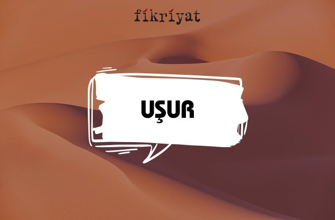🔴 Uşur