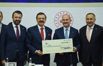 TOBBdanAFADa505milyonlirayardım