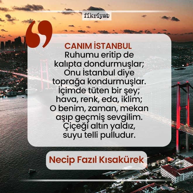 CANIM İSTANBUL- NECİP FAZIL KISAKÜREK