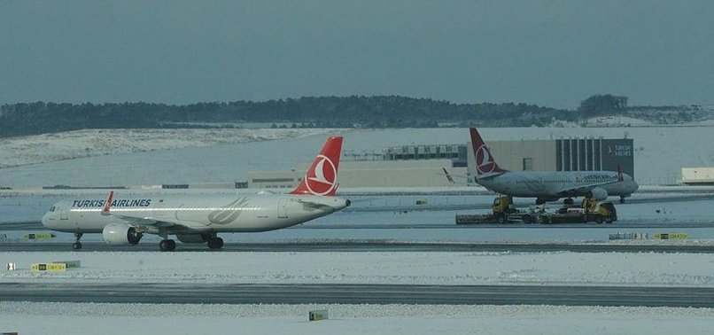 ISTANBUL AIRPORT SUSPENDS ALL FLIGHTS BECAUSE OF HEAVY SNOWSTORM