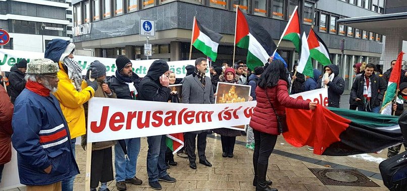 TRUMPS JERUSALEM MOVE PROTESTED ACROSS EUROPE