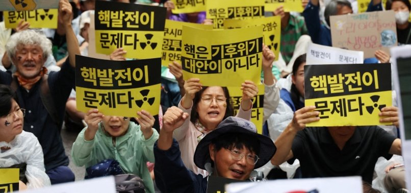 SOUTH KOREAN ACTIVISTS PROTEST AGAINST FUKUSHIMA WATER DISCHARGE