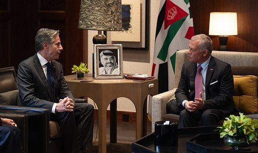 Jordan’s king meets U.S. secretary of state