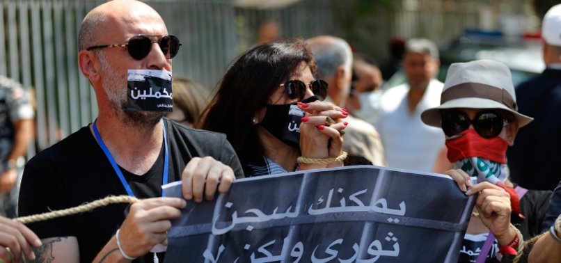 FAMILIES OF BEIRUT BLAST VICTIMS STAGE PROTEST