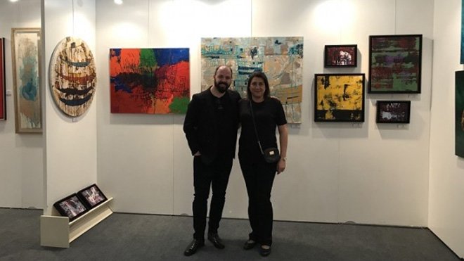 Varak ve kum ile İstanbul betimlemesi