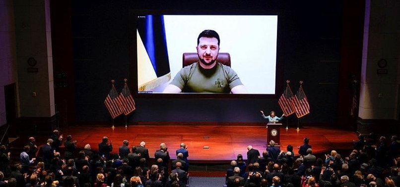 ZELENSKY CALLS ON U.S. CONGRESS FOR MORE RUSSIA SANCTIONS AND DEFENSE AID