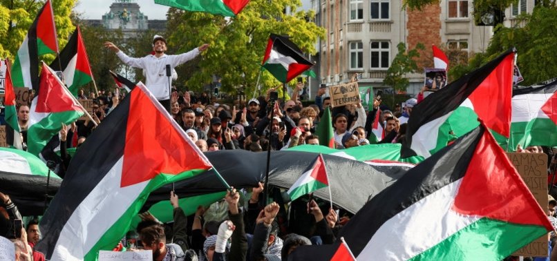 ALMOST 12,000 PRO-PALESTINIAN DEMONSTRATORS RALLY IN BRUSSELS TO CALL FOR GAZA CEASEFIRE