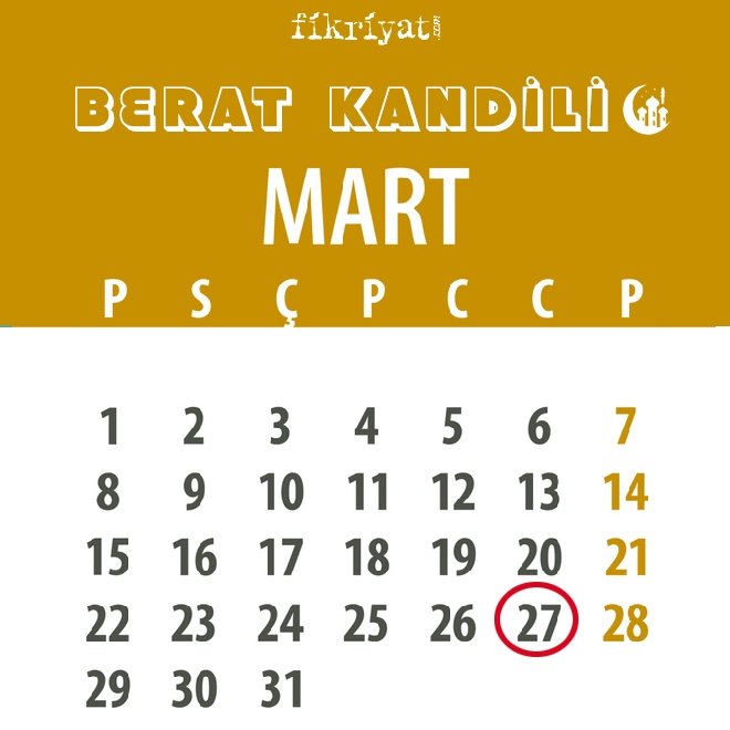 Berat Kandili ne zaman?