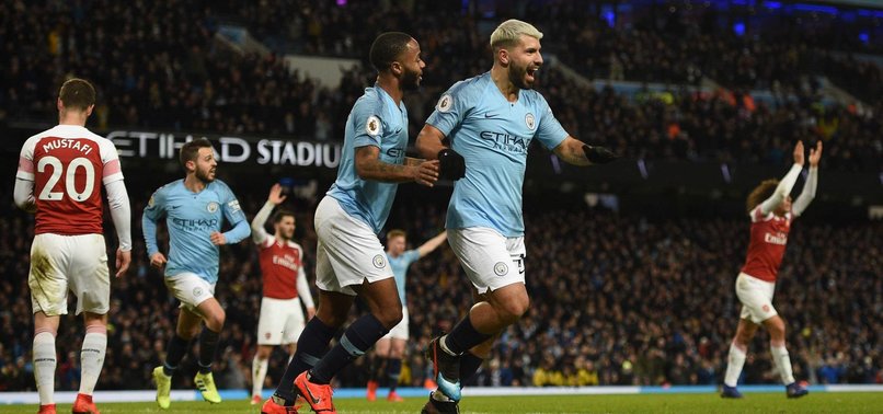AGUERO HAT-TRICK FIRES MAN CITY TO 3-1 WIN OVER ARSENAL