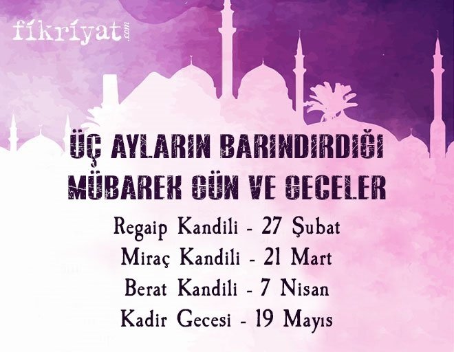 Üç ayların barındırdığı mübarek gün ve geceler