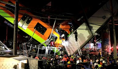 Mexico City metro overpass collapses onto road; over 20 dead